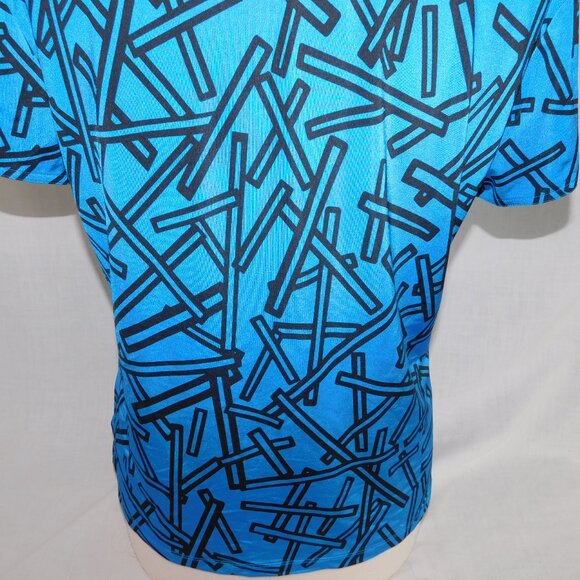 Jamie Sadock Womens L Blue Black Abstract 1/4 Zip Golf Polo Shirt - Picture 13 of 16